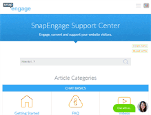 Tablet Screenshot of help.snapengage.com